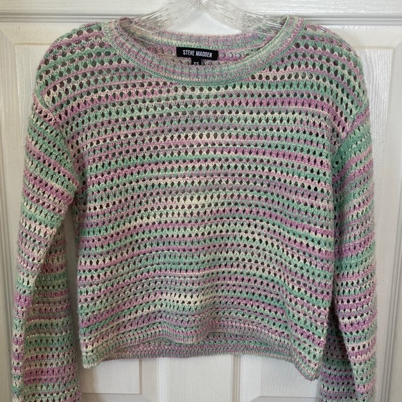 Steve Madden Sweaters - Steve Madden Pastel Striped Knit Sweater